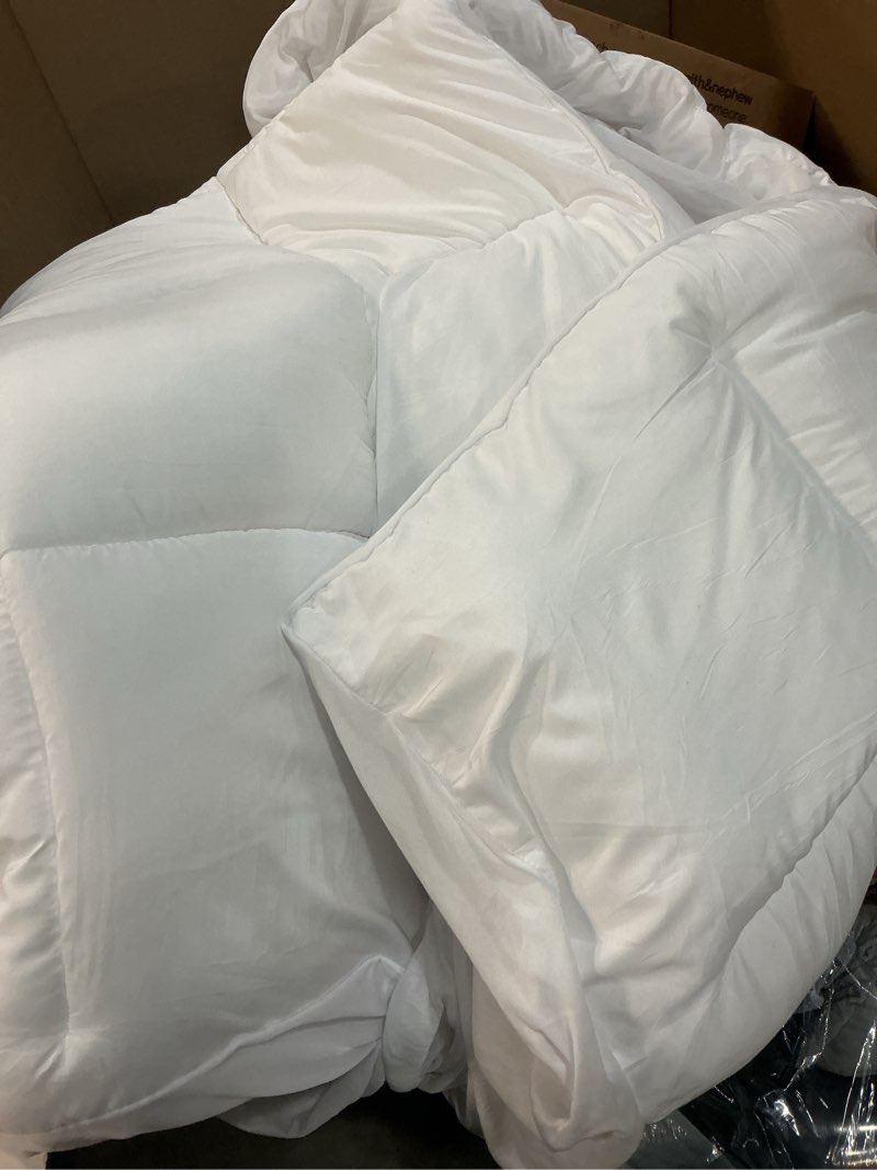 Condition photo showing As Is for ELEMUSE Queen Mattress Topper for Back Pain, Extra Thick Mattress Pad Cover, Plush Soft Pillowtop with Elastic Deep Pocket, Overfilled Down Alternative Filling White Queen