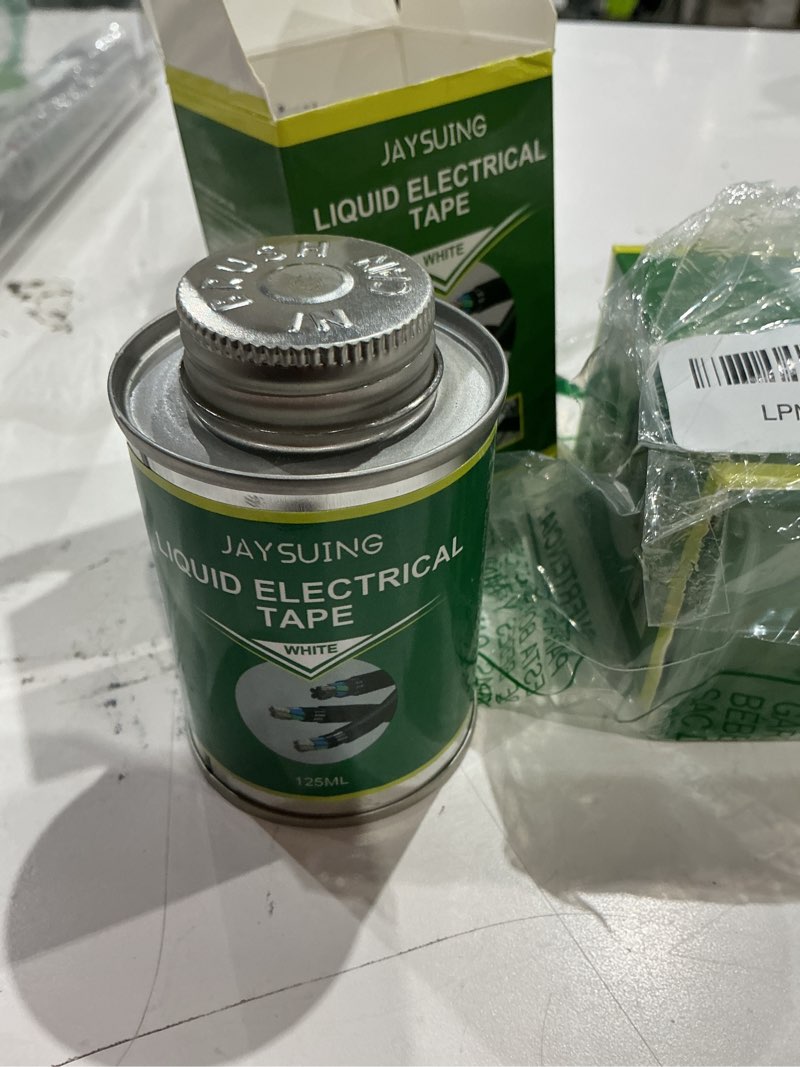Condition photo showing Good Condition for liquid electrical tape(black+white) 2pcs- flexible rubberized coating for wires,cables & plumbing,waterproof insulation sealant,dries fast, anti-corrosion