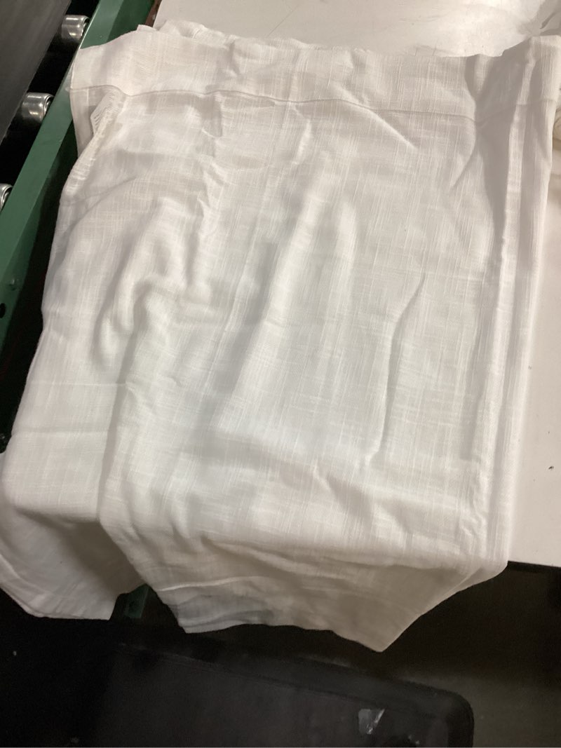 Condition photo showing Good Condition for cotton sheer curtain set (set of 2) white 48x214 cm 