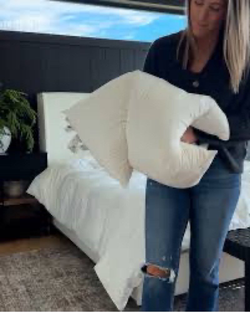 Quince White Organic Pillow
