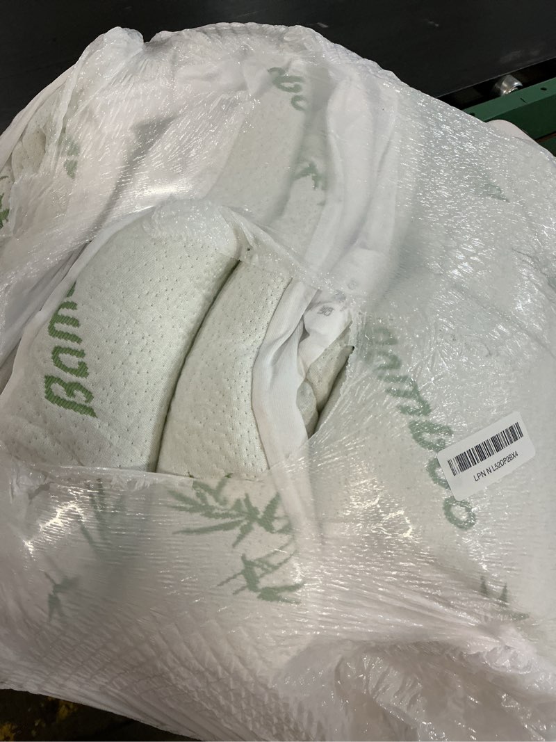Condition photo showing As Is for Ultra Soft Full Size Mattress Topper - Viscose Made from Bamboo Pillow Top Mattress Pad for Back Pain Relief - Naturally Cooling for Hot Sleepers, Green Green Full