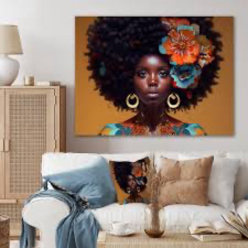 Contemporary Portrait Of Young African American Woman V - 0 Wall Art