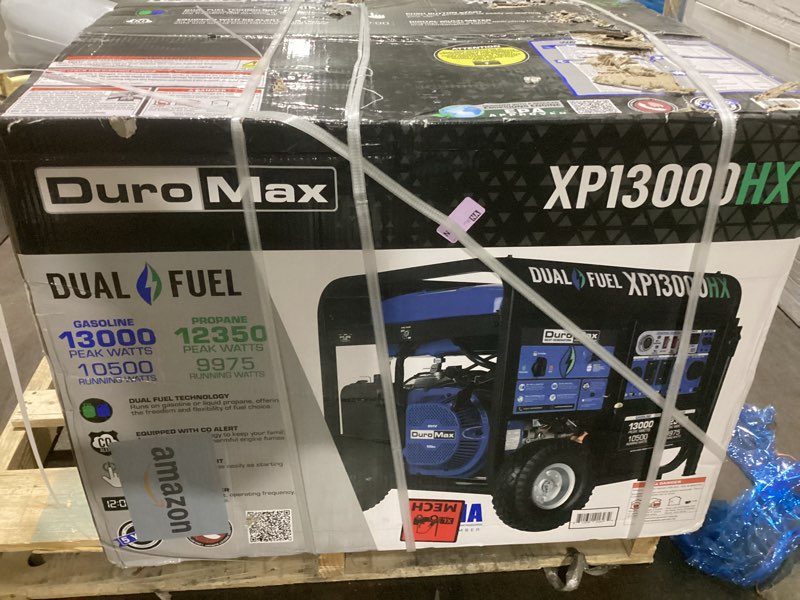 Condition photo showing Good Condition for DuroMax XP13000HX Dual Fuel Portable Generator - 13000 Watt Gas or Propane Powered - Electric Start w/ CO Alert, 50 State Approved, Blue