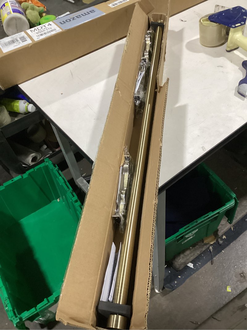 Condition photo showing New/Like New for Double Curtain Rods with Aluminum End Cap and Full Surround Brackets,1"Front and 5/8" Back Rod,Adjustable between 36 to 72 Inches (3-6 Feet), Antique Bronze Double Window Drapery Rod 36-72" Antique Bronze