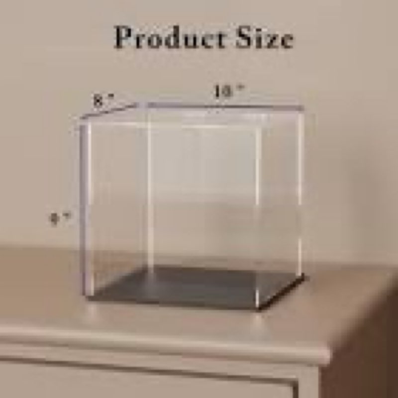 svenjbb acrylic display case, 8x8x12 inch cube acrylic boxes for display, clear display cases with m