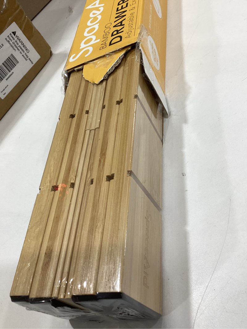 Condition photo showing Good Condition for spaceaid bamboo 13.25-17“ drawer dividers (need 2.35" deep drawer) kitchen adjustable organizers, expandable organization for home, office, dressers, 4 dividers with 9 inserts 13.25-17 in