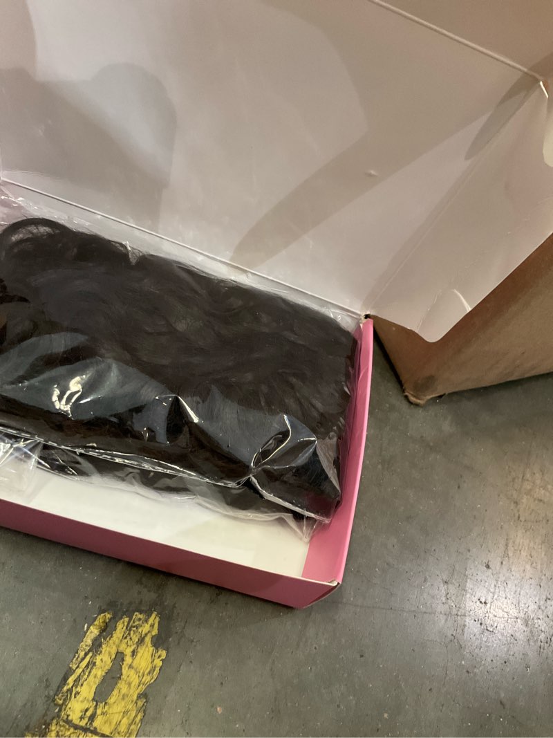 Condition photo showing Good Condition for curly clip in hair extensions, 4pcs 16 inch dark brown extensions clip ins, lace weft short curly invisible natural hairpieces for women dark brown 16 inch
