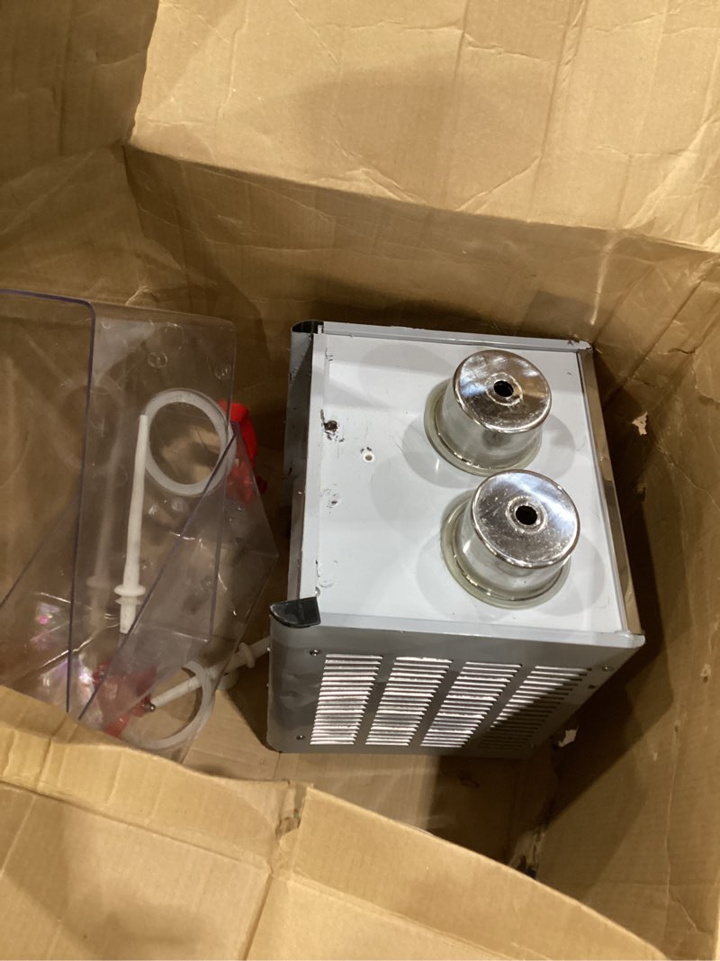 Condition photo showing As Is for Commercial Beverage Dispenser, Garvee 2 Tanks 9.5 gal 36 L Commercial Juice Dispenser, 18 L Per Tank, 280W Stainless Steel Food Grade Ice Tea Drink Dispenser with Thermostat Controlle, NOT TESTED AS IS