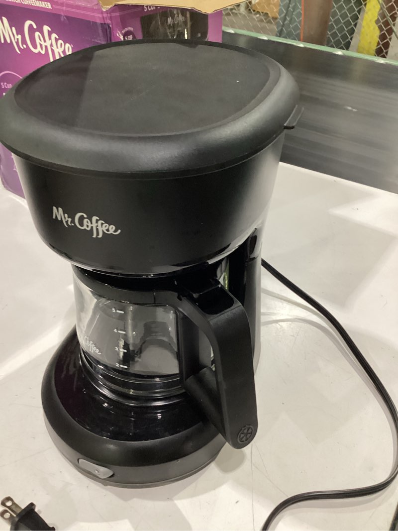 Condition photo showing New/Like New for mr. coffee® 5-cup mini brew switch coffee maker, black black 5-cup coffee maker