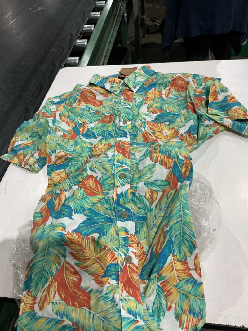 Condition photo showing Good Condition for eddie bauer mens eddie bauer printed baja shirt large brtjade