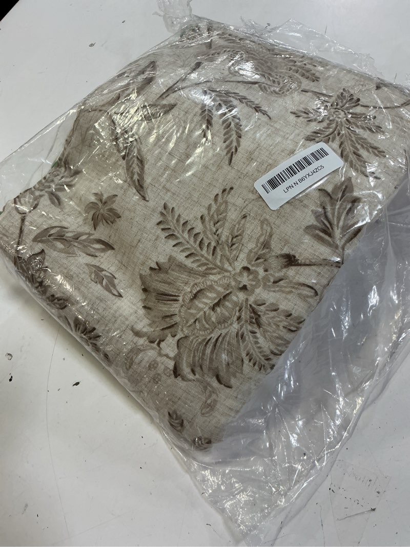 Condition photo showing Good Condition for jinchan lined linen floral curtains for living room, 84 inch length printed flower farmhouse patterned french country back tab taupe window drapes set privacy bedroom curtains, 2 panels 50"w x 84"l (pack of 2) lined jacobean taupe