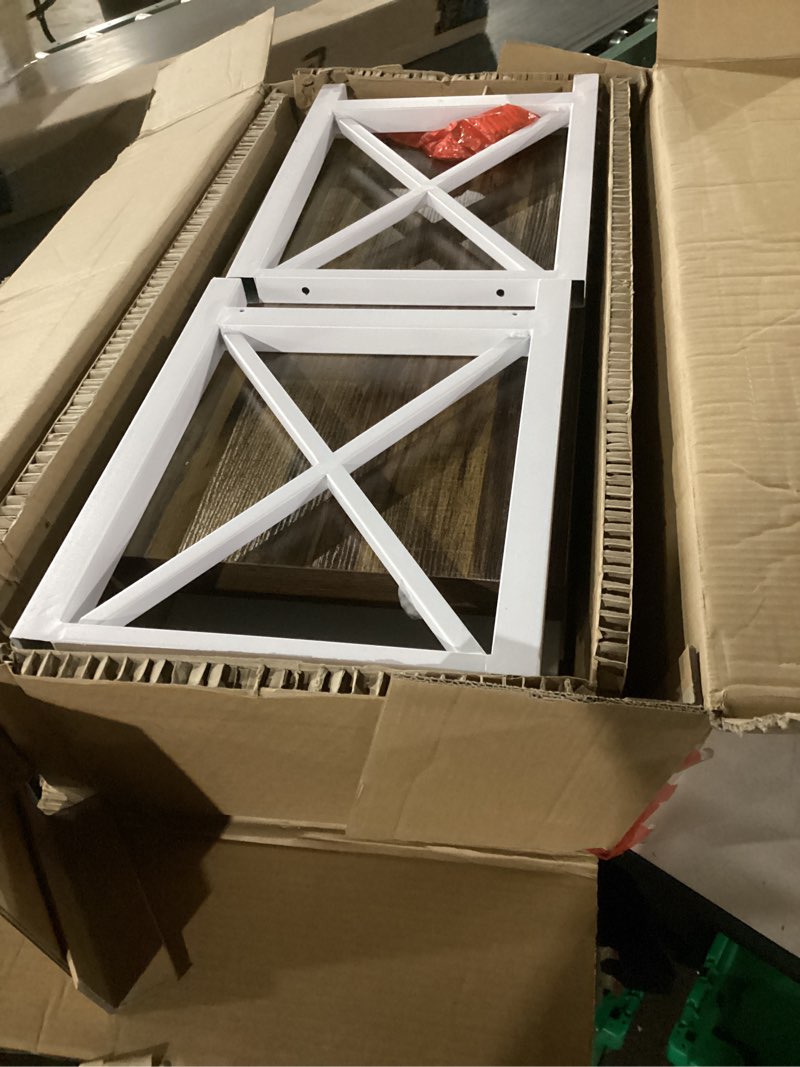 Condition photo showing New/Like New for GAZHOME TV Stand for TV up to 65 Inches, TV Cabinet with Open Storage, TV Console Unit with Shelving for Living Room, Entertainment Room, White 58 inch White