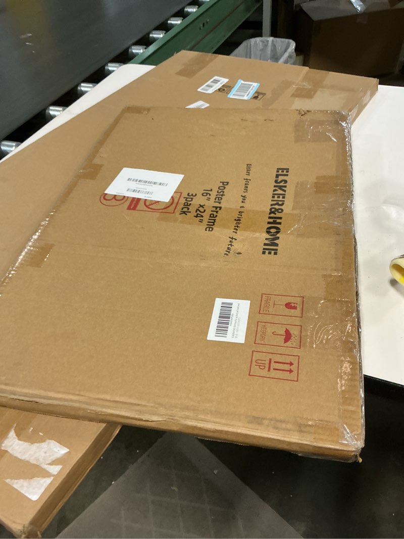 Condition photo showing New/Like New for ELSKER&HOME 16x24 Poster Frame 3 Pack, Gold Picture Frame for Horizontal or Vertical Wall Mounting, Sturdy and Scratch-proof Gold 16 x 24