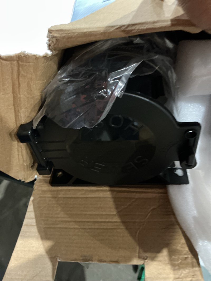 Condition photo showing As Is for touri upgraded rv adjustable ez hose carrier tr5094bk with door cap and mounting screws, 50''-94'', black, 3 mounting tabs included