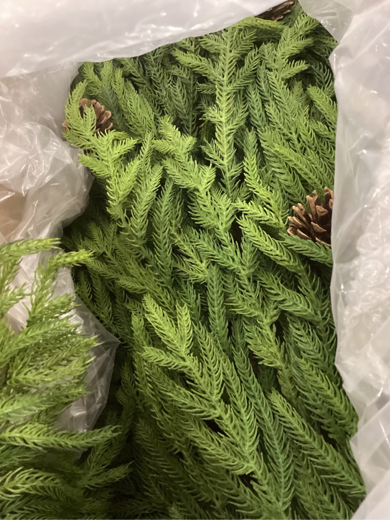 Condition photo showing New/Like New for 39” Crooked Top Christmas Tree with Pine Cones, Artificial Norfolk Pine Tree for Front Porch Stairs Indoor Outdoor Holiday Christmas Decor Xmas Decorations