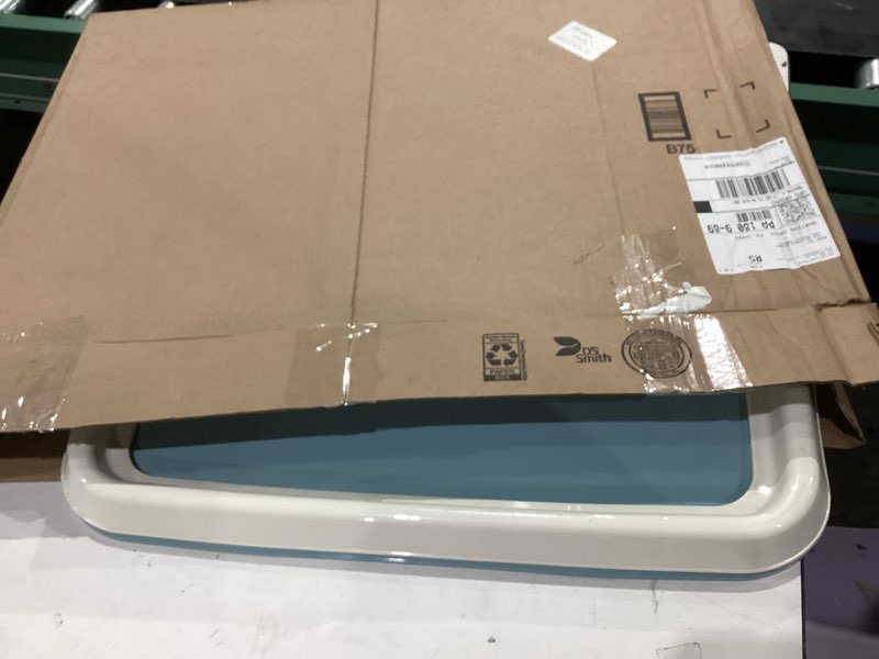 Condition photo showing Good Condition for IRIS USA Pee Pad Holder - For Small Sized Dog and Puppy Pee Pads, Secured Latches, Non-Skid Feet, High Polish Finish for Easy Cleaning, Leak Protection, Fits 17"x23" Pad, Blue 17" x 23" Blue