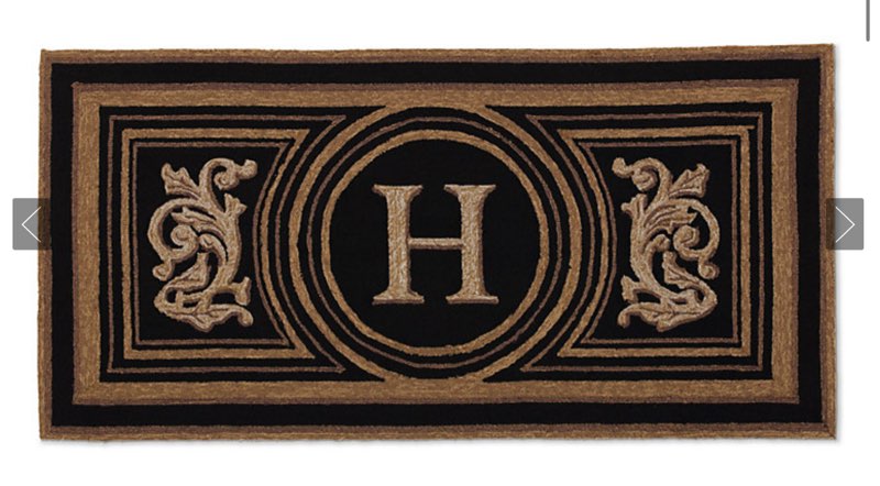 Wingate Monogrammed Door Mat 30”x48” (ours is monogrammed with an M)