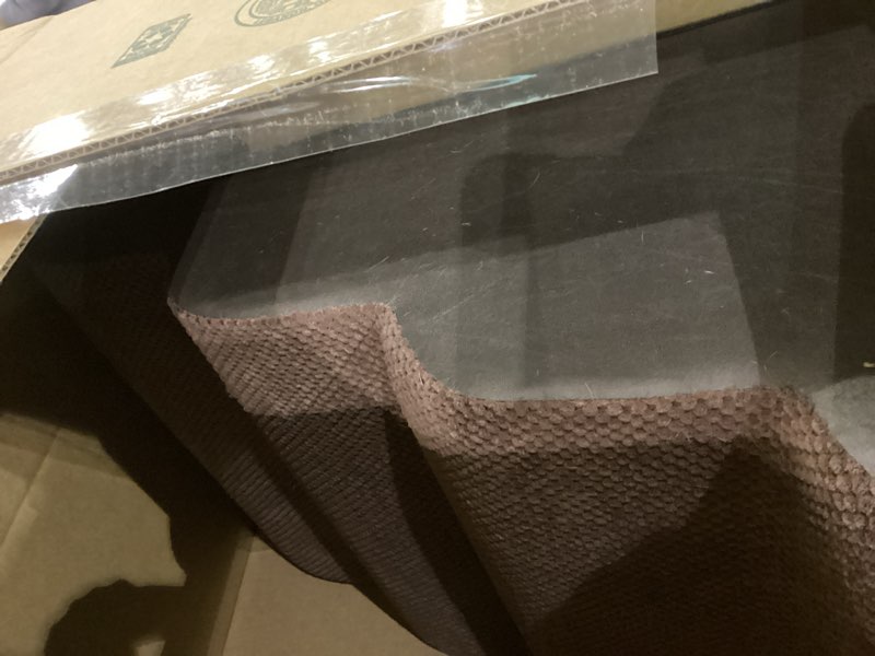 Condition photo showing Good Condition for Extra Wide Dog Stairs 19.7" Width, Large Pet Step for Small Medium Dog, Puppy or Cat, Ramp for High Bed or Car, High Density Foam Ladder, Stable, 5 Step, 19.7x33x22.4 inch, Brown Brown 5 19.7x33x22.4in