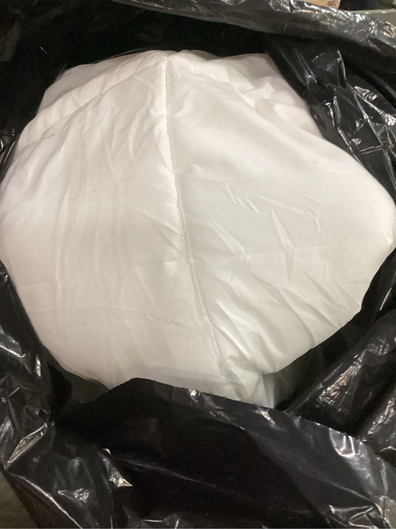 Condition photo showing As Is for texartist premium 2100 series queen comforter all season breathable white comforter soft 4d spiral fiber quilted down alternative duvet insert with corner tabs luxury hotel style (88"x88") queen comforter white comforter