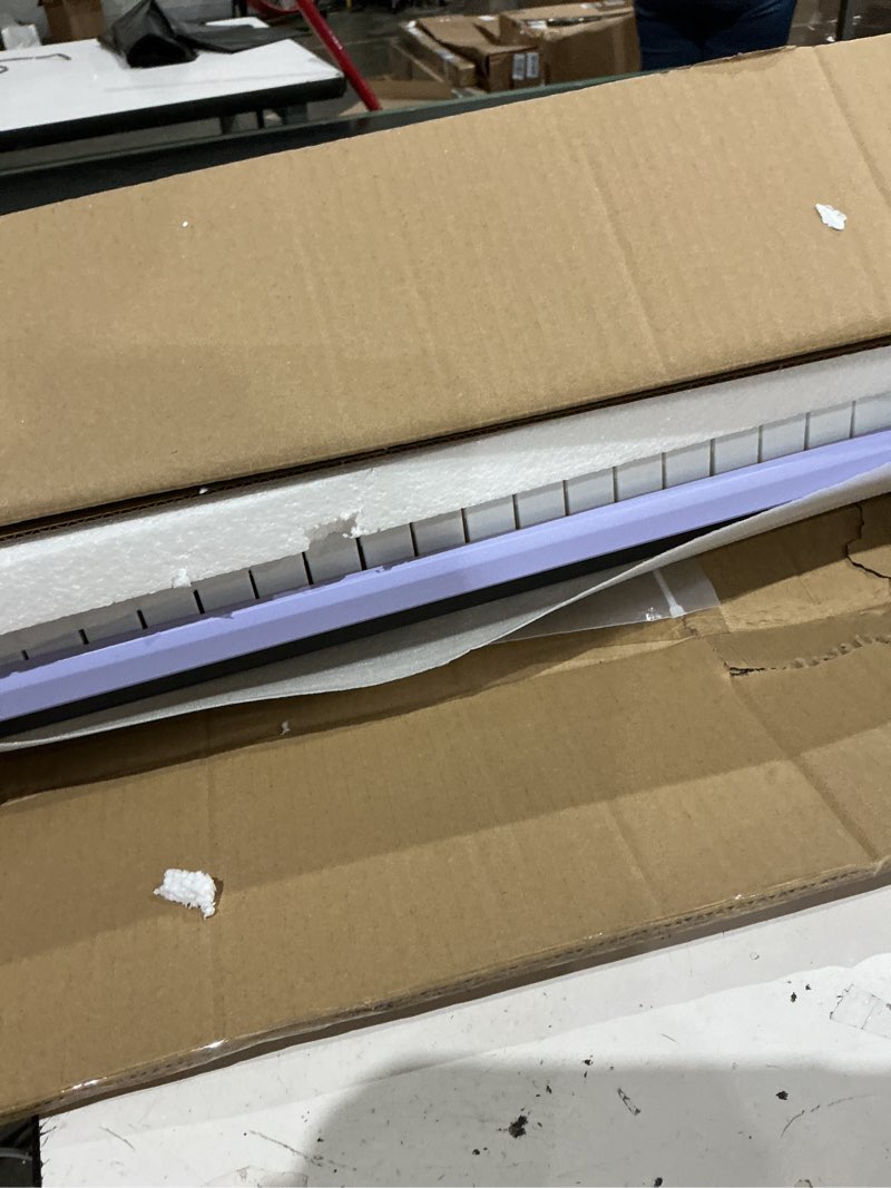 Condition photo showing As Is for the one smart keyboard color 61 lighted keys piano keyboard, electric piano for beginners with 256 tones, 64 polyphony, built-in led lights & apps, supports usb midi/headphones (purple) lavender