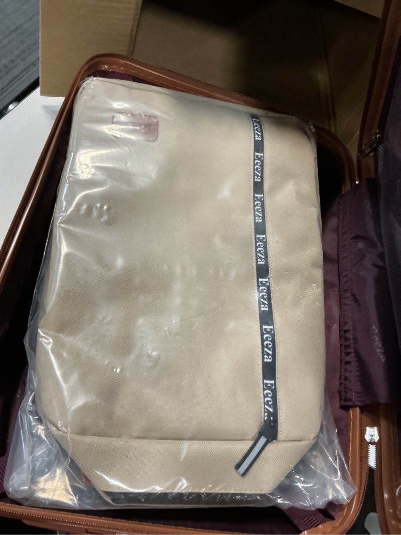 Condition photo showing Good Condition for carry on luggage set 22x14x9 airline approved luggage sets 3 piece,suitcases with wheels,abs hard case luggage with tsa lock spinner wheels(20 inch,bp/tb) champagne
