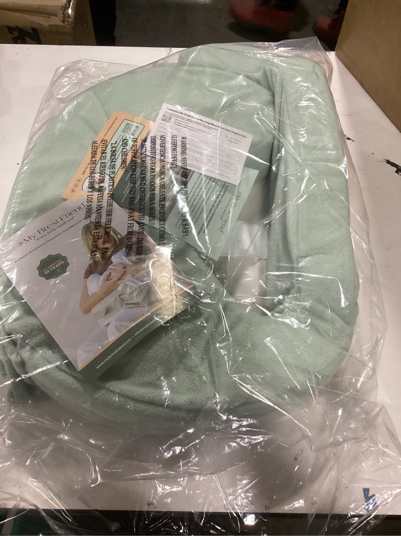 Condition photo showing Good Condition for My Brest Friend Nursing Pillow - Deluxe - Enhanced Comfort w/ Slipcover - Ergonomic Breastfeeding Pillow For Ultimate Support For Mom & Baby - Adjustable Pillow W/ Handy Side Pocket, Evening Grey
