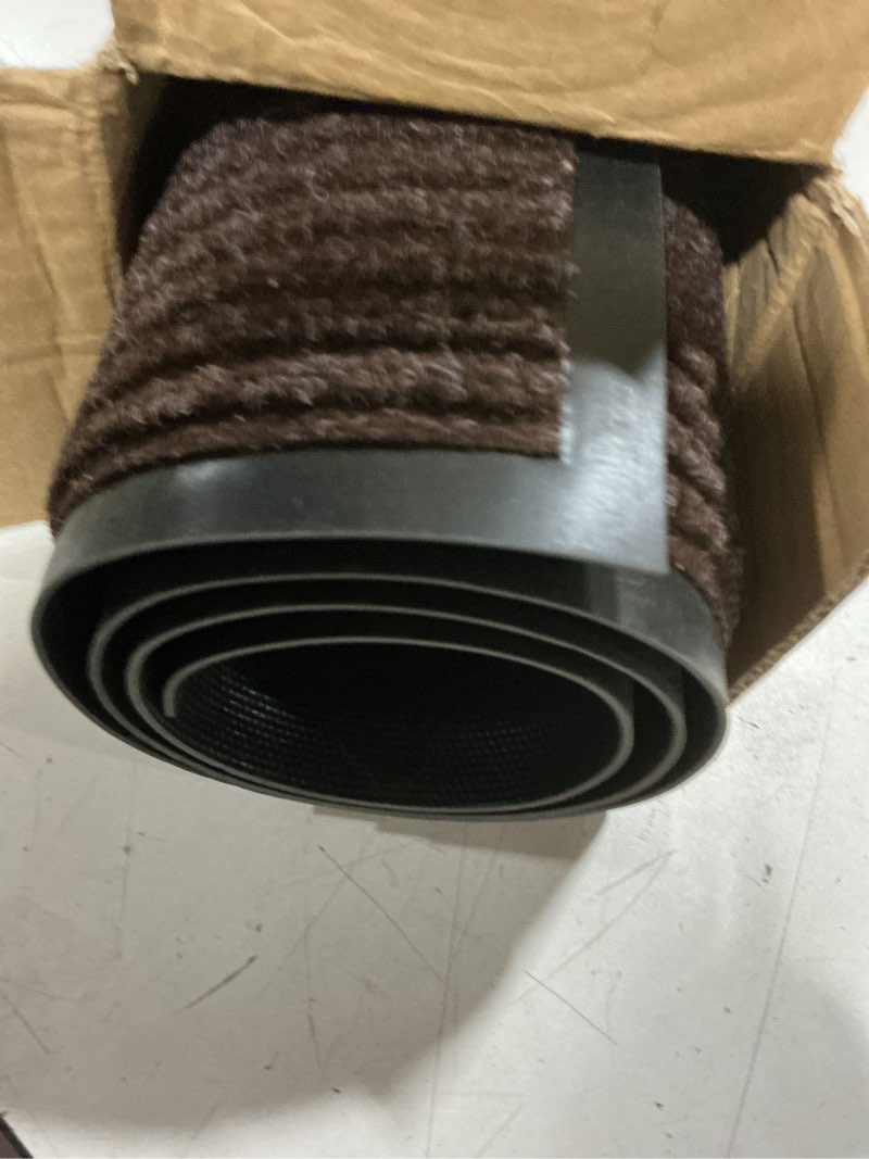 Condition photo showing As Is for azadx 3'x4' front door mat heavy duty indoor outdoor door mat non-slip backing doormat for entryway stain and fade resistant commercial floor mats entry mat low profile welcome door mats 3'×4' (36 x 48 inch) brown