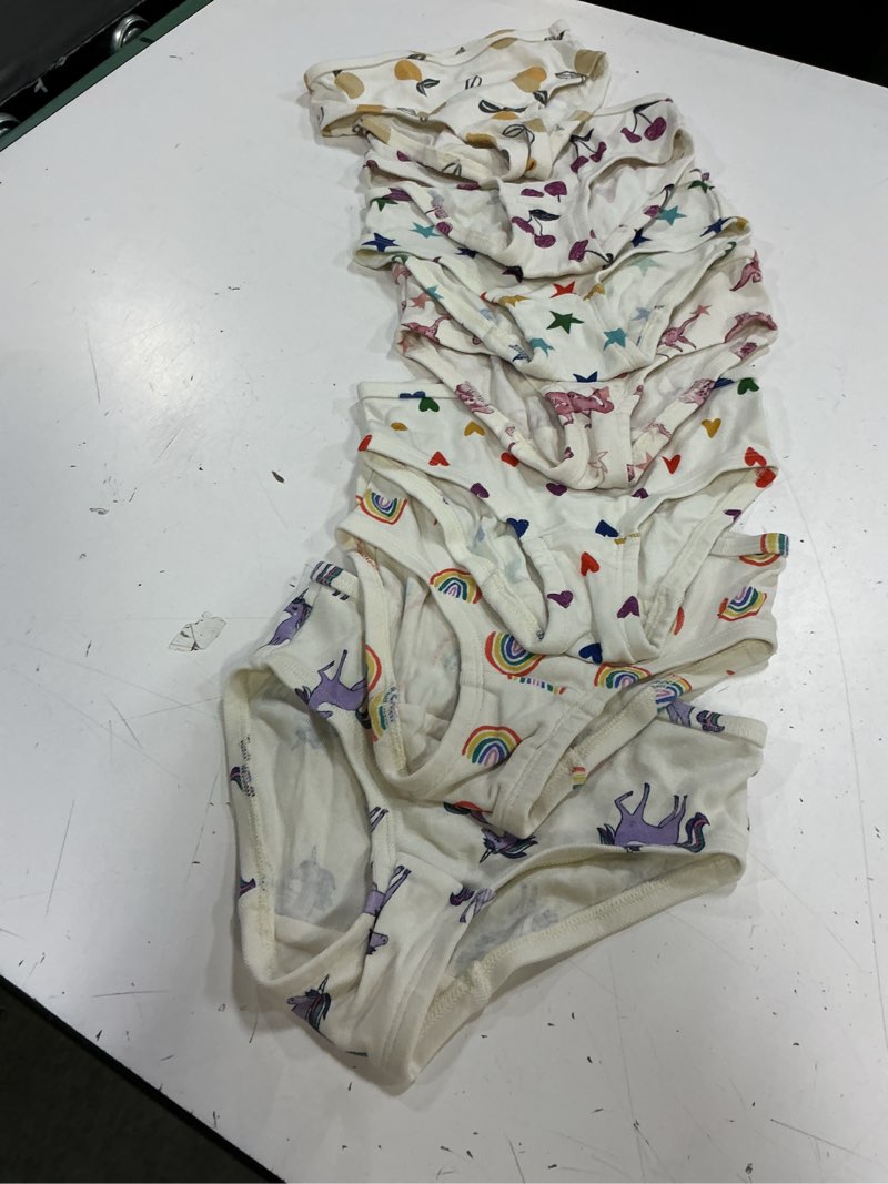 Condition photo showing Good Condition for girls 100% organic cotton brief 7-pack, 4t, girl multi pack