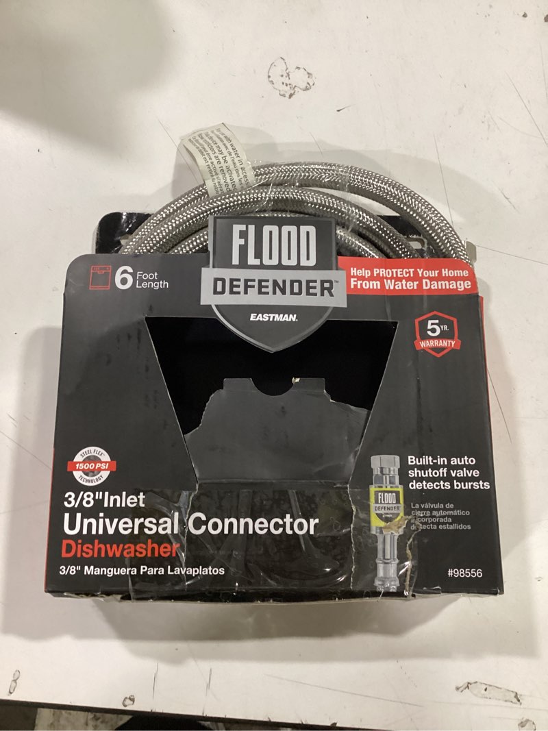 Condition photo showing As Is for EASTMAN 6-ft 3/8 -in Compression Inlet x 3/8 -in Compression Outlet Braided stainless steel