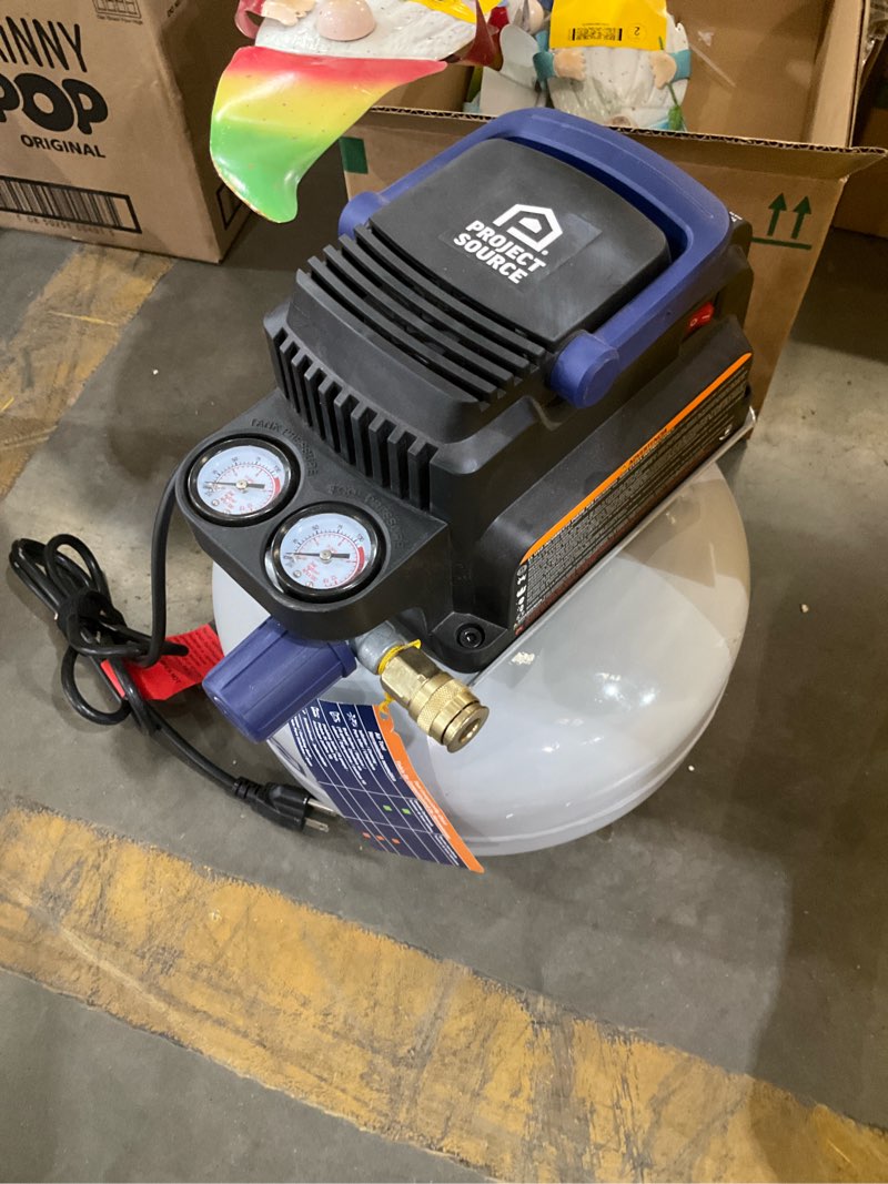 project source 3-gallon portable electric 110 psi pancake air compressor