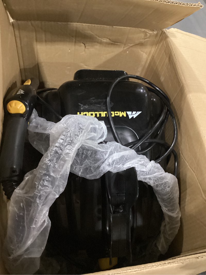 Condition photo showing As Is for mcculloch mc1385 deluxe canister steam cleaner, 2-hour runtime, chemical-free, 23 accessories: mop head, brushes & more - built for home, tile, carpet, furniture, & personal car detailing