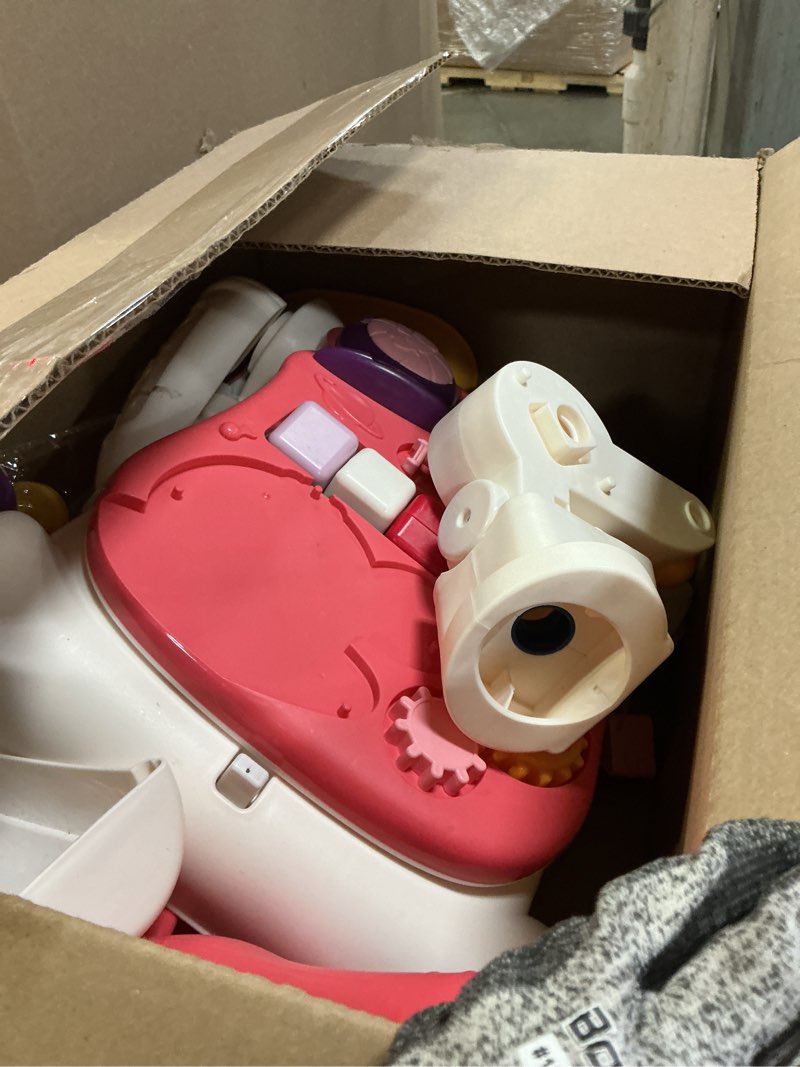 Condition photo showing As Is for QDRAGON 5 in 1 Walker for Baby Girl, Baby Push Walkers, Assemble as Scooter/Motorbike/Activity Center/Detachable Panel, Walking Toys for Infants 6-12 Months, Red pink