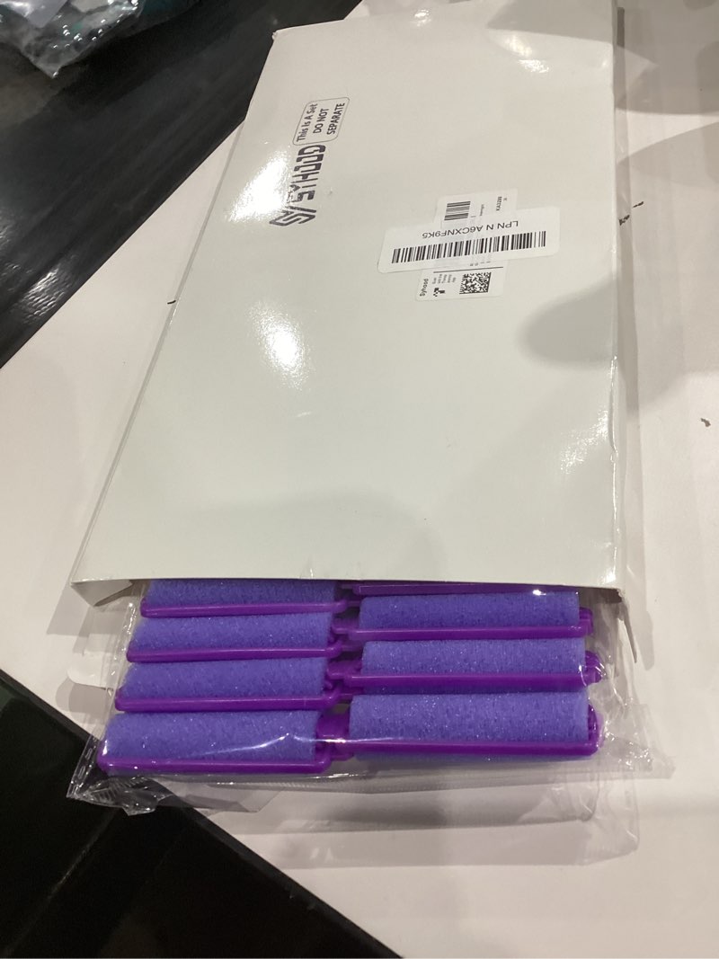 Condition photo showing New/Like New for Syhood 43 Pcs Foam Sponge Hair Rollers Women 0.59 Inch Soft Sleeping Curlers Flexible Sponge Curler Tool and Rat Tail Comb for Hair Styling Hairdressing Overnight Curl and Volume(Purple)