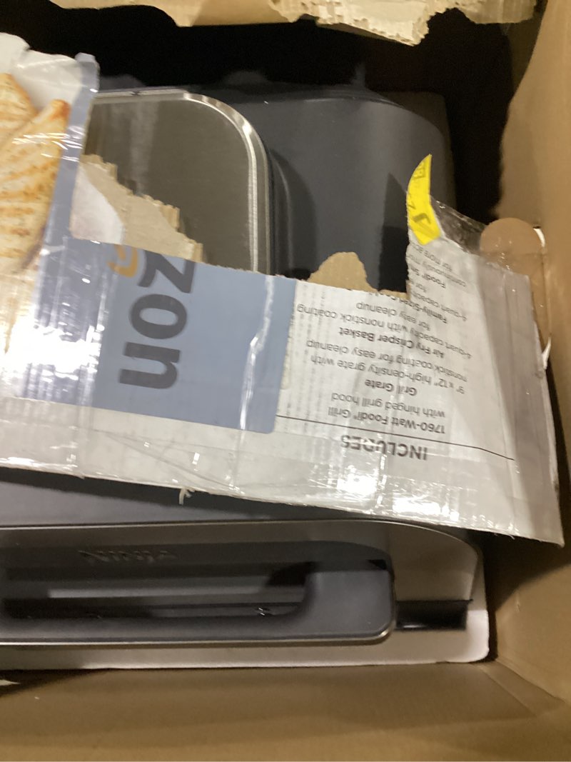 Condition photo showing Good Condition for ninja dg551 foodi smart xl 6-in-1 indoor grill with air fry, roast, bake, broil, & dehydrate, foodi smart thermometer, 2nd generation, black/silver 6-in-1 with thermometer