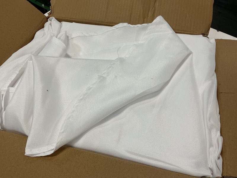Condition photo showing Good Condition for sancua white round tablecloth 108 inch diameter, 6 pack - circle polyester fabric table cloth for wedding party reception banquet birthday, washable formal table cover (fit 42-96 inch tables) white 6 pack 108 inch, round