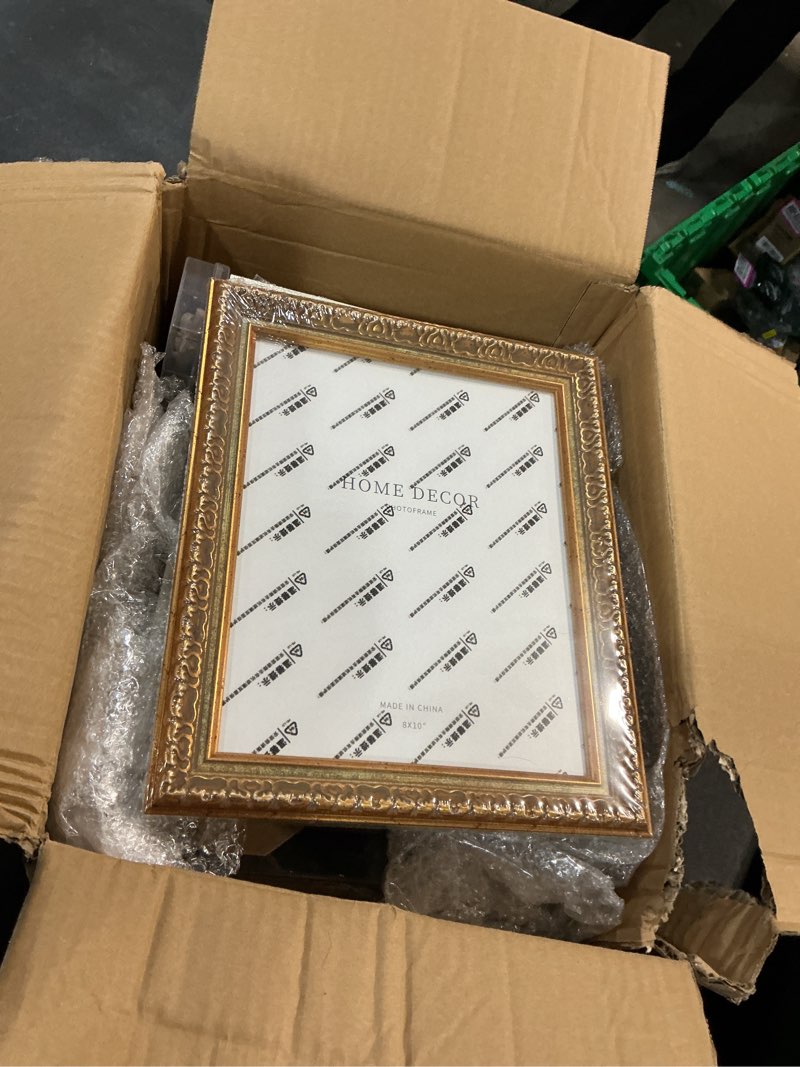 Condition photo showing New/Like New for novabright 8 pcs multicolor vintage picture frames gallery wall frame set antique collage photo decor for wall mounting or tabletop display multi sizes for gallery living room (8x10, 5x7, 4x6) 8 multicolor 8x10, 5x7, 4x6