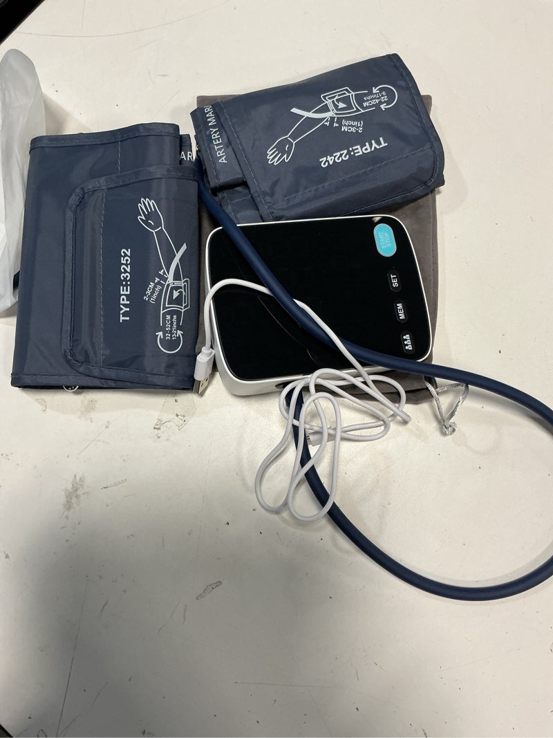 Condition photo showing As Is for Blood Pressure Monitor for Home Use,Automatic Upper Arm Blood Pressure Machine with 3x199 readout,5.4 inch LED Large Screen,Adjustable Two Cuff 9/17 or 13/21 inches XL Cuff
