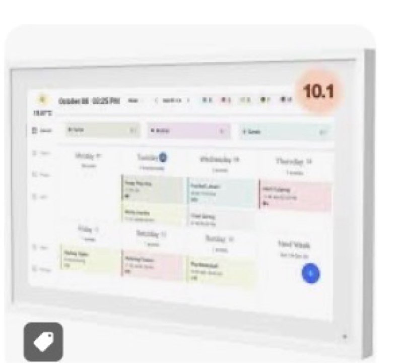 10.1 Inch Smart Digital Calendar & Chore Chart – IPS HD Touchscreen Family Organizer, Desk Planner w