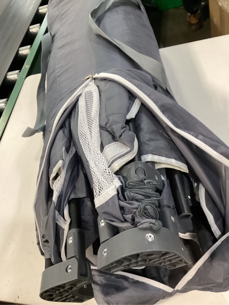 Condition photo showing Good Condition for Foldable Baby Playpen with Mat, Large Foldable Playpen for Babies and Toddlers, Folding Portable Kids Play Pen, Collapsible Play Yard with 2 Handles + Suitable Size Mat(Grey, 59x71 inches) Dark Grey with Mat Foldable 59"x71" with Mat