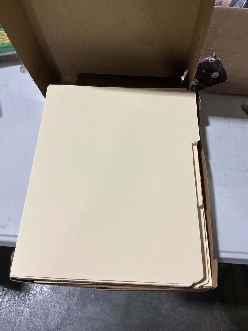 Condition photo showing Good Condition for smead file folders 1/3 cut assorted one-ply top tab letter manila 100/box 10330