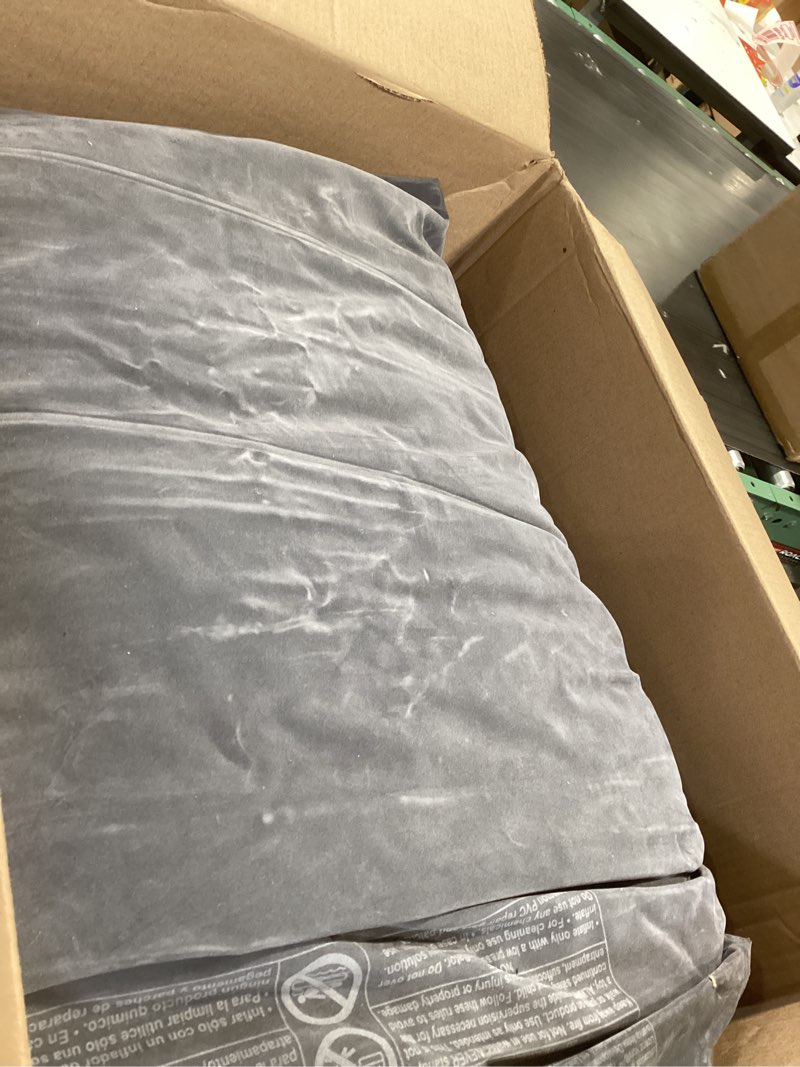 Condition photo showing Good Condition for intex inflatable pull-out sofa: velvety surface, 2-in-1 valve, cupholder, 46" x 88" x 26" - blow-up couch and folding queen size air mattress bed