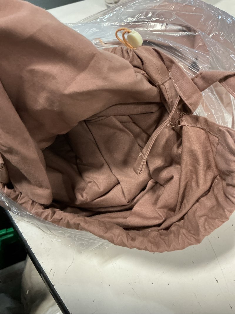 Condition photo showing Good Condition for organic crisp percale duvet cover set, full/queen, fig