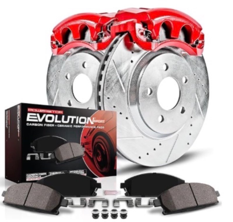 Power Stop (KC2767) 1-Click Performance Brake Kit with Calipers For Nissan Murano 2003-2005 [Model S