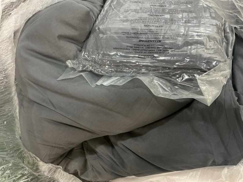 Condition photo showing Good Condition for Bedsure King Size Comforter Set Dark Grey - Bed in a Bag Bedding Set 7 Pieces, GentleSoft™ Pintuck Bed Set Gift for Family, Pinch Pleat Dark Grey Comforter with Sheets, Pillowcases & Shams King 06 - Dark Grey