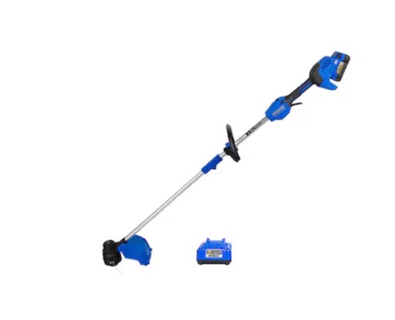 kobalt 24-volt 14-in straight shaft battery string trimmer 4.0 ah (battery included) (charger included)