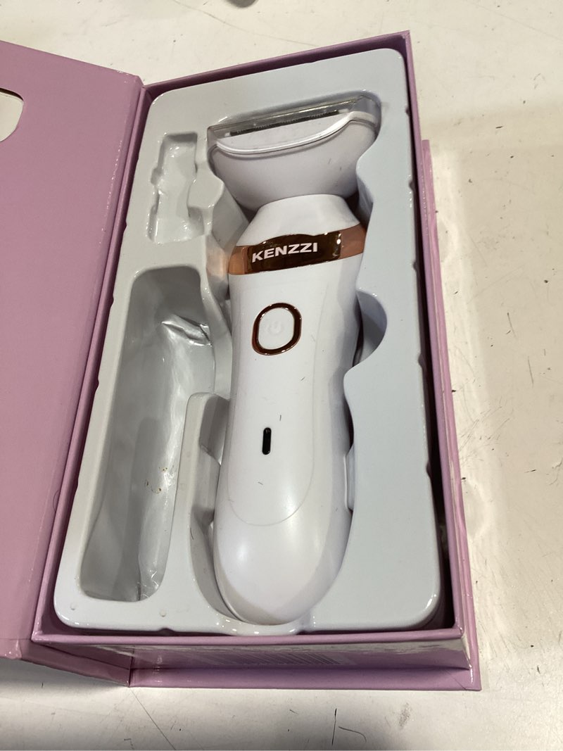 Condition photo showing As Is for kenzzi lady shaver rechargeable electric shaver for women, wet & dry use, water-resistant, contouring head