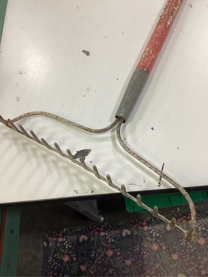 Condition photo showing As Is for craftsman fiberglass handle garden rake