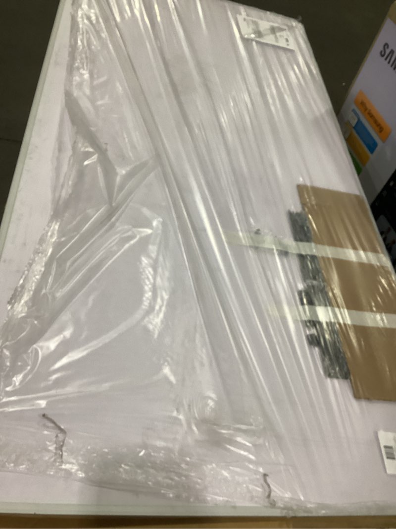 Condition photo showing As Is for damaged * corner damaged *viz-pro dry erase board/magnetic whiteboard, 8' x 4', silver aluminum frame