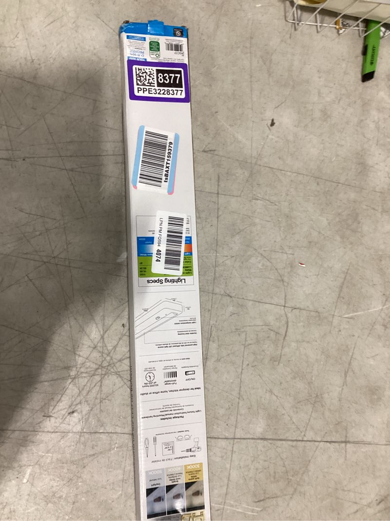 Condition photo showing New/Like New for Enbrighten Premium 24in. LED Under Cabinet Light Fixture, Direct-Wire, 900 Lumens, 97 CRI, Color-Select, On/Off Switch, In-Wall Dimmer Compatible, 50,000 hr. LED Life, Steel Housing, White, 34290 24 in