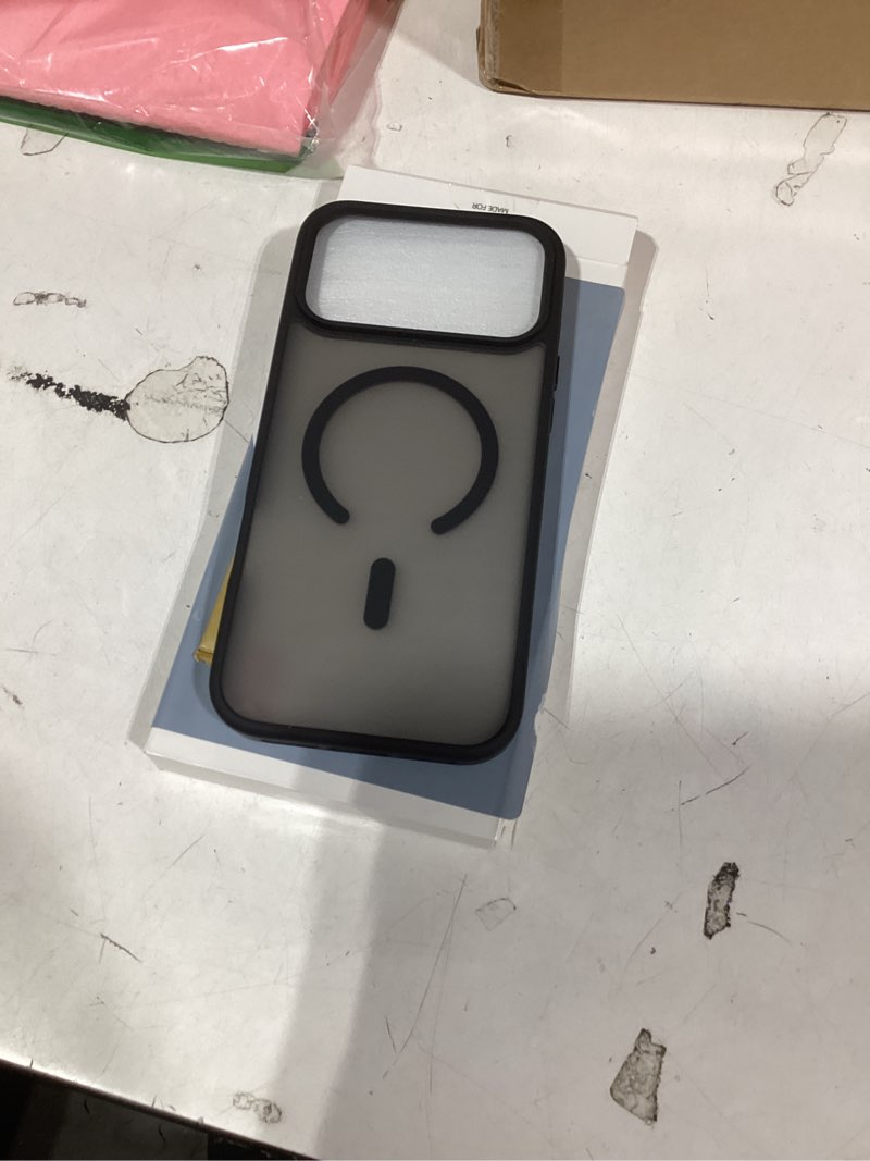 Condition photo showing Good Condition for Miracase Magnetic for iPhone 17 Pro Max Case with Screen Protector [Compatible with MagSafe] Slim Thin Phone Case Military-Grade Protected for 17 ProMax Cover Bumper 6.9", Black iPhone 17 Pro Max Black